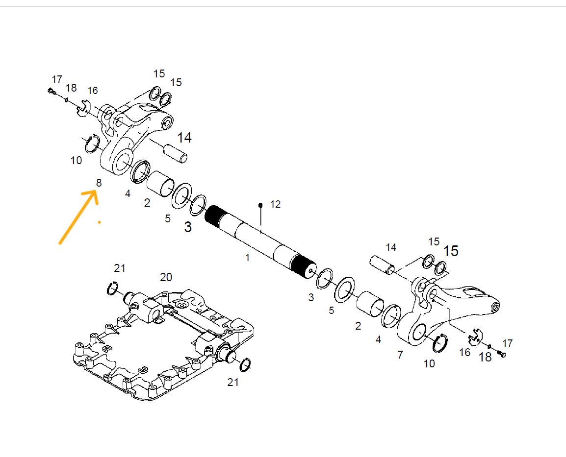 718860030041 BRAT RIDICATOR DREAPTA Challenger MT575B