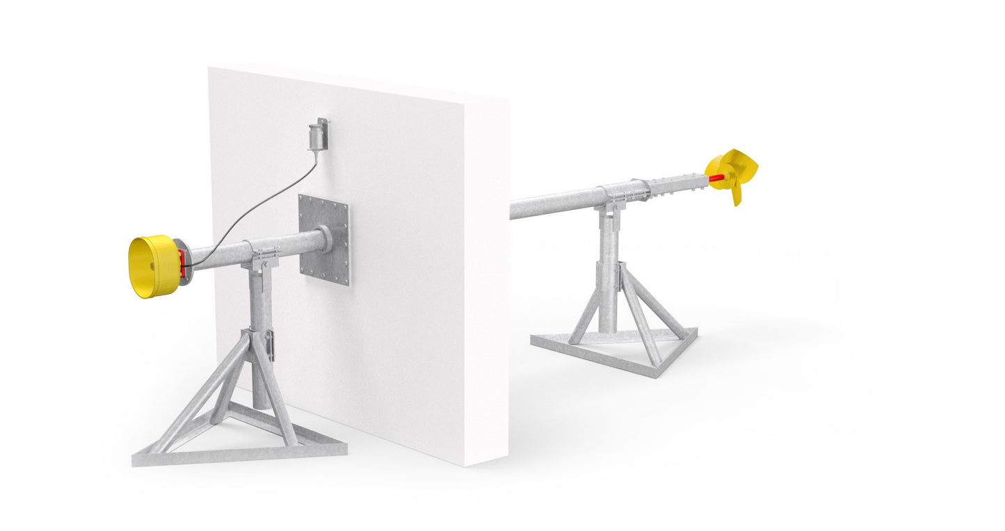 Tija de mixer, Tija de amestec prin perete