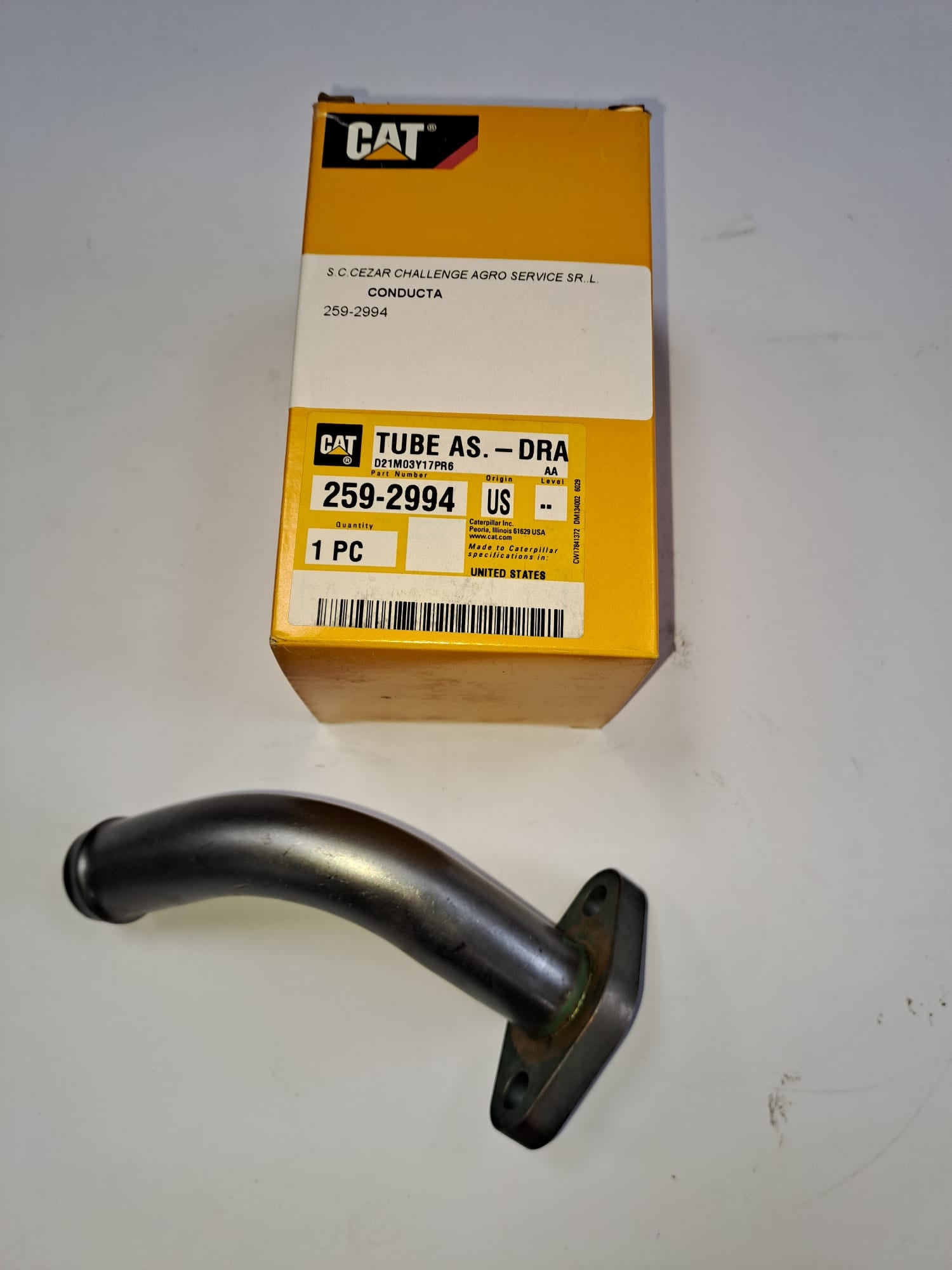 Conducta retur ulei turbo Caterpilar 259-2994 C9