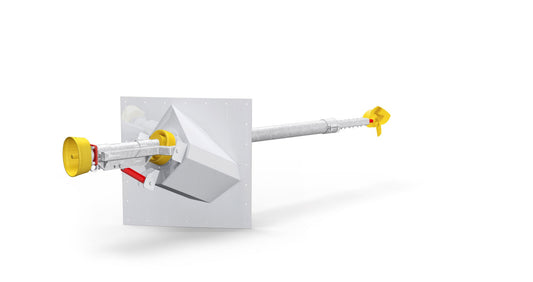 Tija de mixer, Tija de amestec prin perete