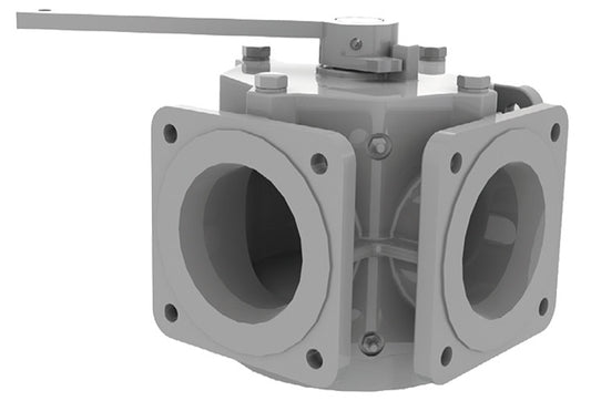 Valvă cu 3/4 căi și manetă