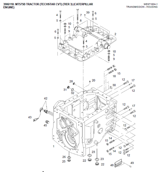 &nbsp;H716100050014 CAPAC CARCASA TRANS Challenger, Fendt, Massey Ferguson
